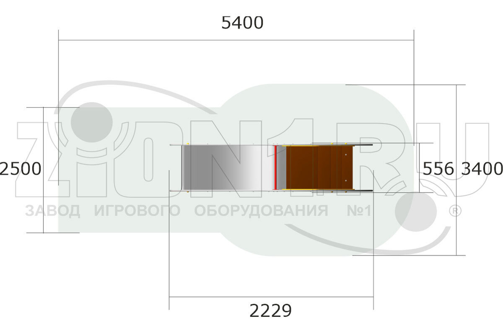 Детская горка Паровозик для игровых площадок