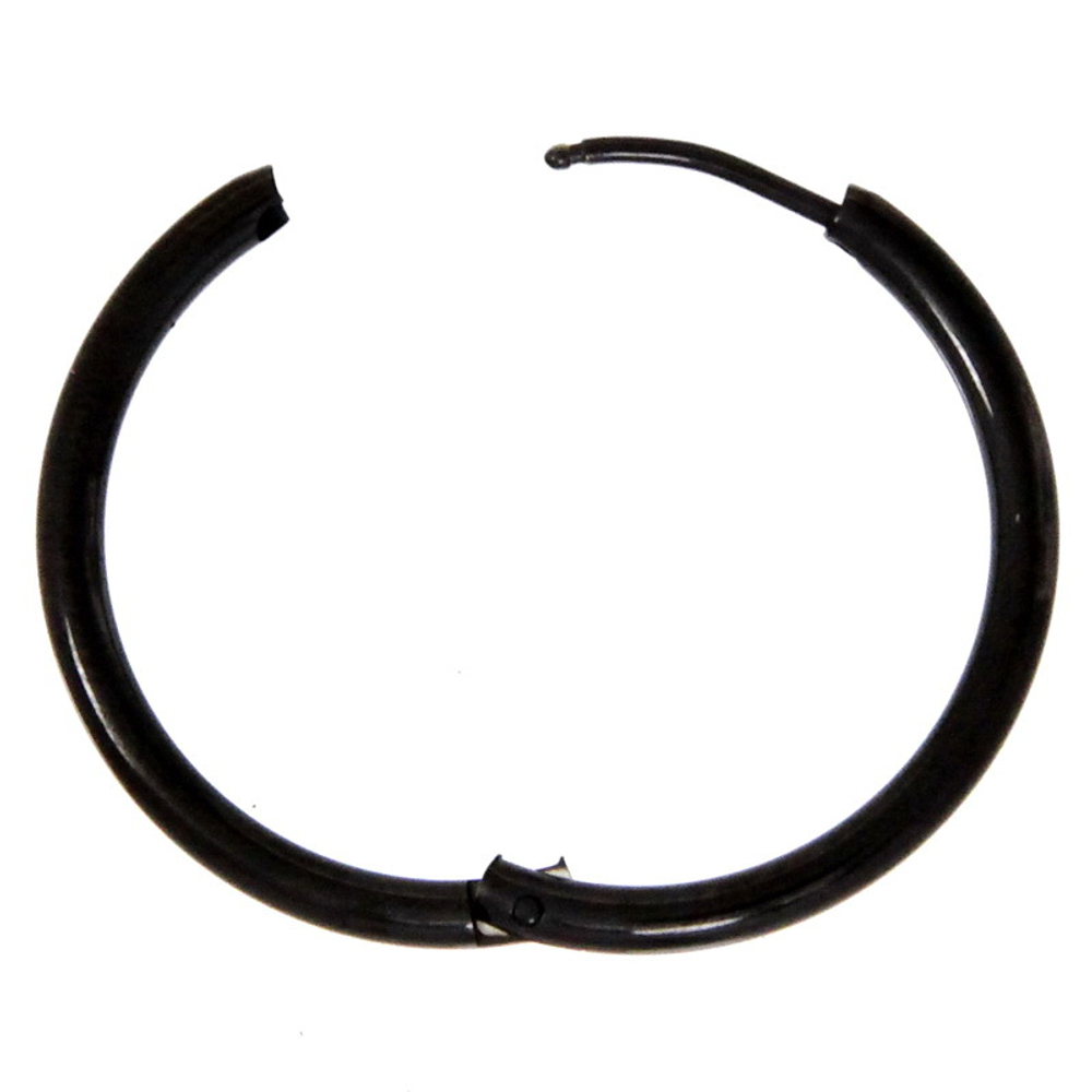 Серьга кольцо черное (2,0*20 мм)