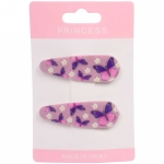 Зажимы для волос детские 2шт «Happy smile», бабочки, микс 6 цветов, 5,5*1,5см