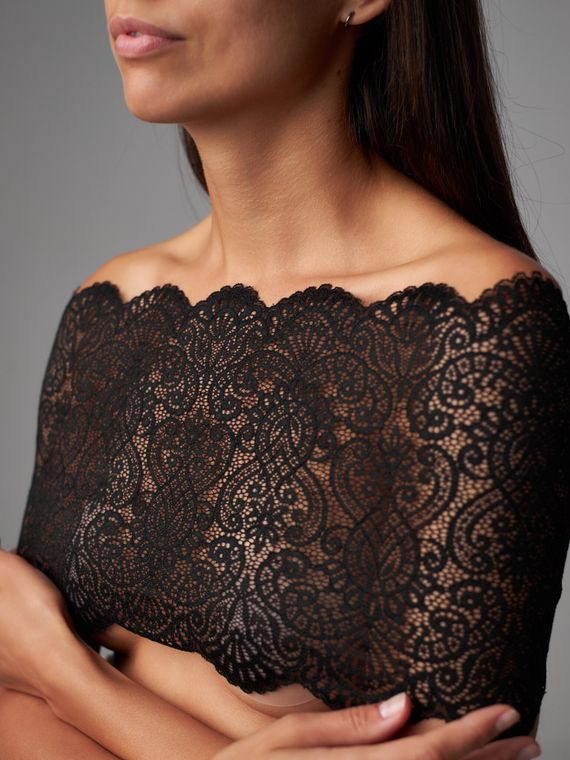 03-251 Кружево эластичное 22 см, черный