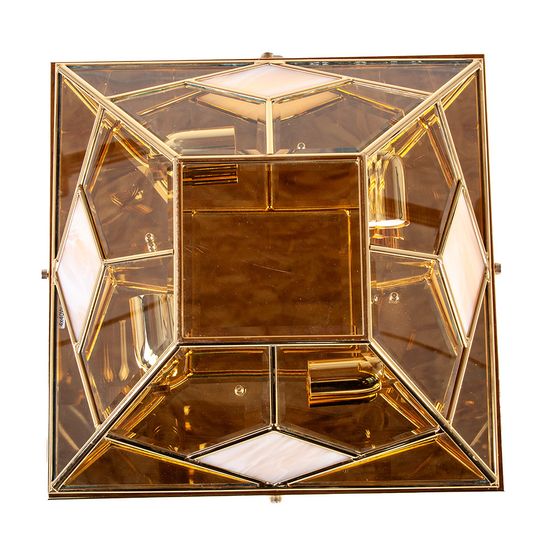 Люстра CREMASCO 1029/4PL-B.CC(Cristallo M+Rombo Salmone)