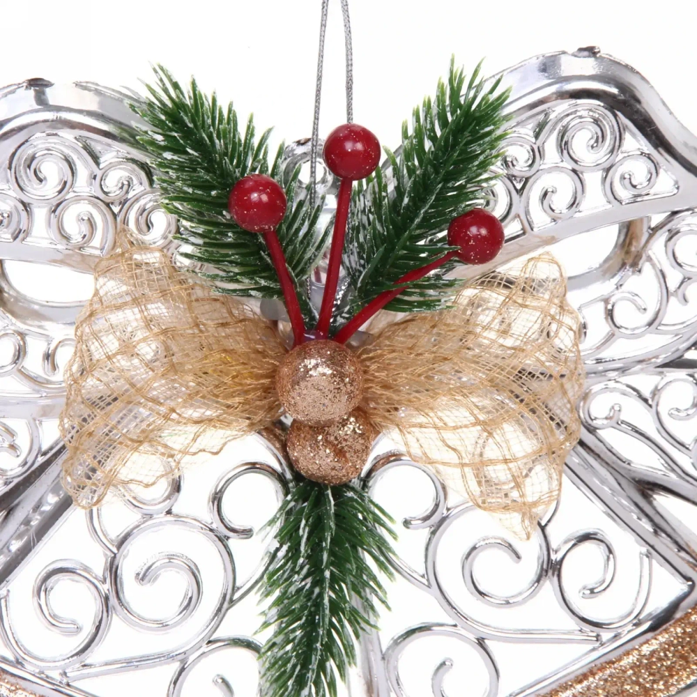 Украшение новогоднее «Яркие краски зимы» 20*15 см, Серебро/шампань