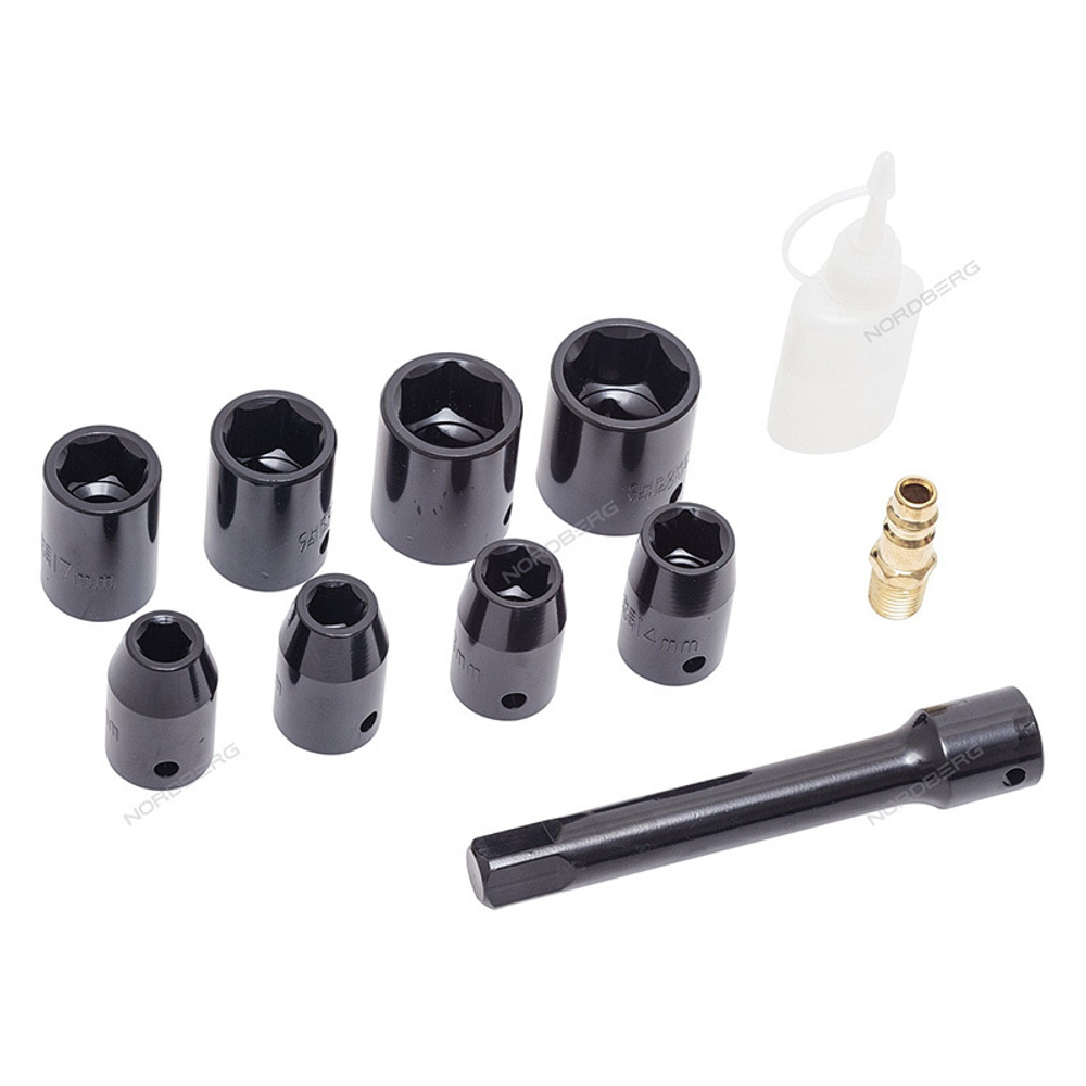 NORDBERG ECO (NP14085K) Пневмогайковерт ударный 1/2" в кейсе, 850 Нм