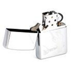 Зажигалка ZIPPO Classic Brushed Chrome™ с изображение рыбака с добычей ZP-200 Fisherman