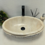 Раковина из оникса Oval White Marmo Wave OO-62533 58*38*15