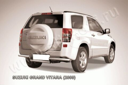 Защита заднего бампера (нержавейка) Suzuki Grand Vitara 3дв (2008-2012) d57 волна