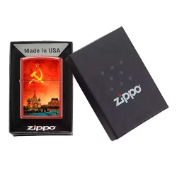 Зажигалка Zippo 233 Красная Москва, Red Matte