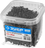 ЗУБР СГД 19 х 3.5 мм, саморез гипсокартон-дерево, фосфат., 1700 шт (300032-35-019)