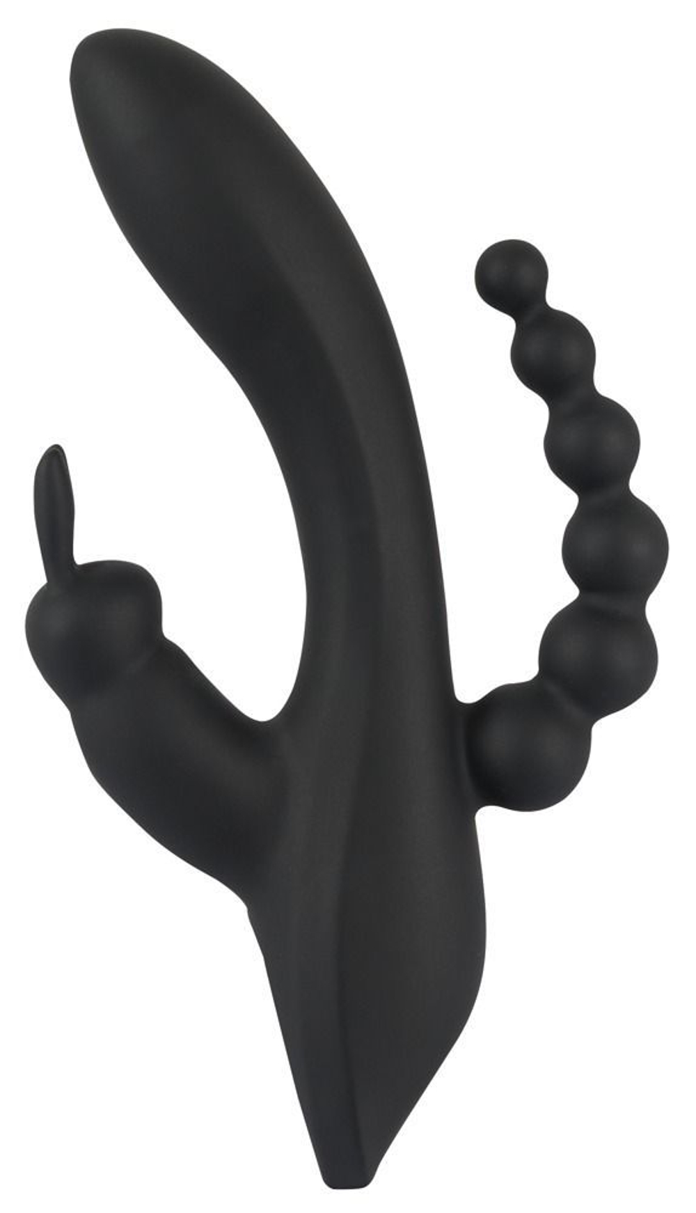 Черный тройной вибратор Triple G-Spot Vibrator - 20,8 см.