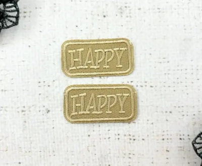 Термоаппликация, р. 2х3,8 см, бежевый