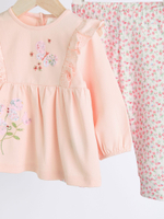 Платье и спортивные брюки в комплекте для малышей Next Q95-420, Розовый