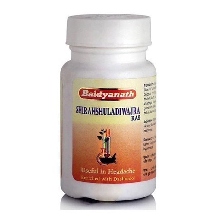 БАД Baidyanath Shirahshuladiwajra Ras Тоник для головы, 40 таб