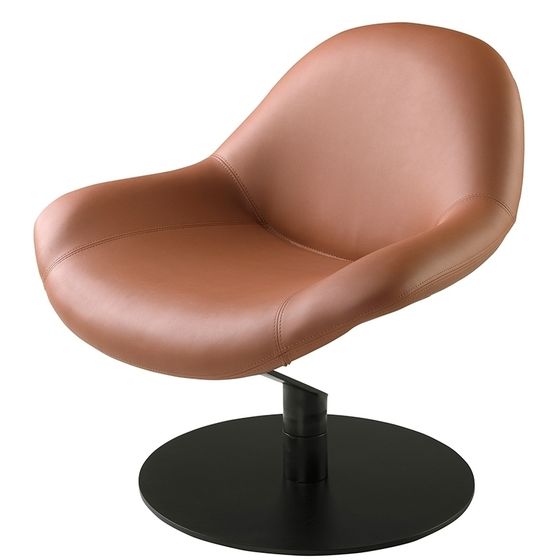 Крутящееся кресло Angel Cerda 5116, коричневая экокожа