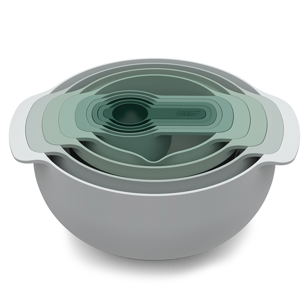 Набор мисок nest 9 plus, зеленый, 9 пред.