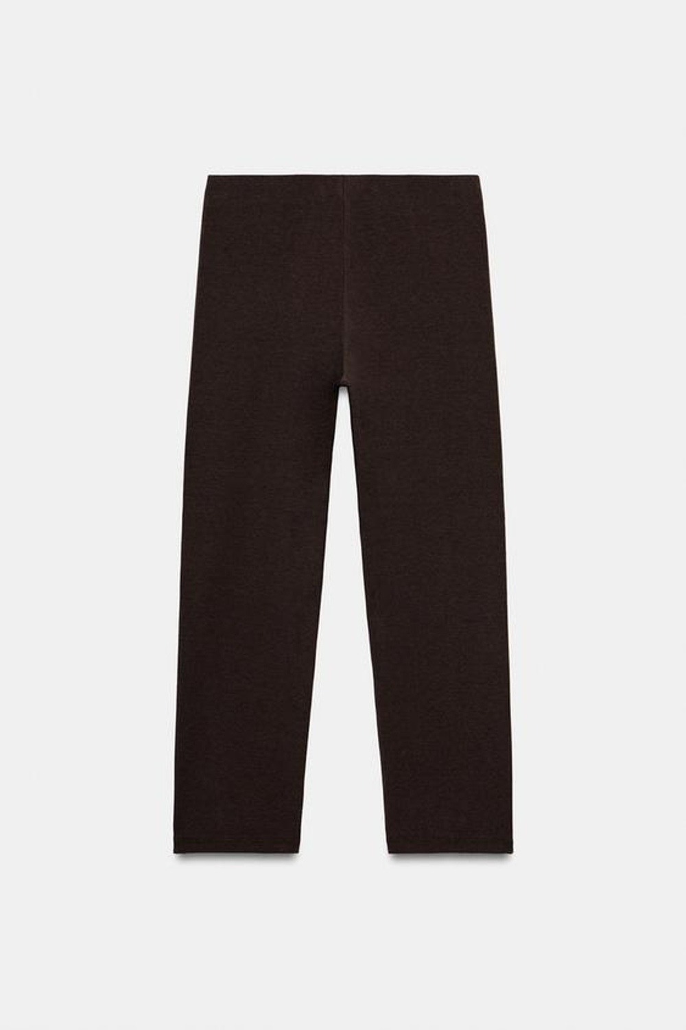 ZARA ХЛОПКОВЫЕ БРЮКИ КАПРИ, ШОКОЛАДНЫЙ