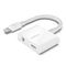 Переходник Belkin Lighting 8-pin папа/мама + Jack3.5 мама (F8J212btWHT) White
