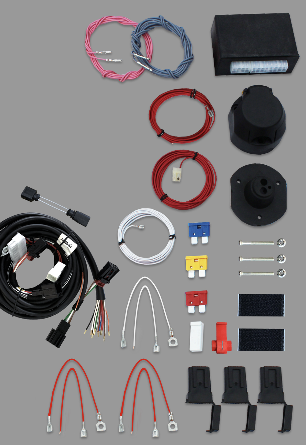 Комплект штатной электрики для фаркопа 13-pin Volkswagen Touareg ll 2010-2018 с блоком 7.2 (premium) - КонцептАвто KA SC 132 112 603