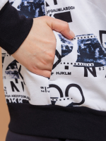 Толстовка К-184/белый-бруклин