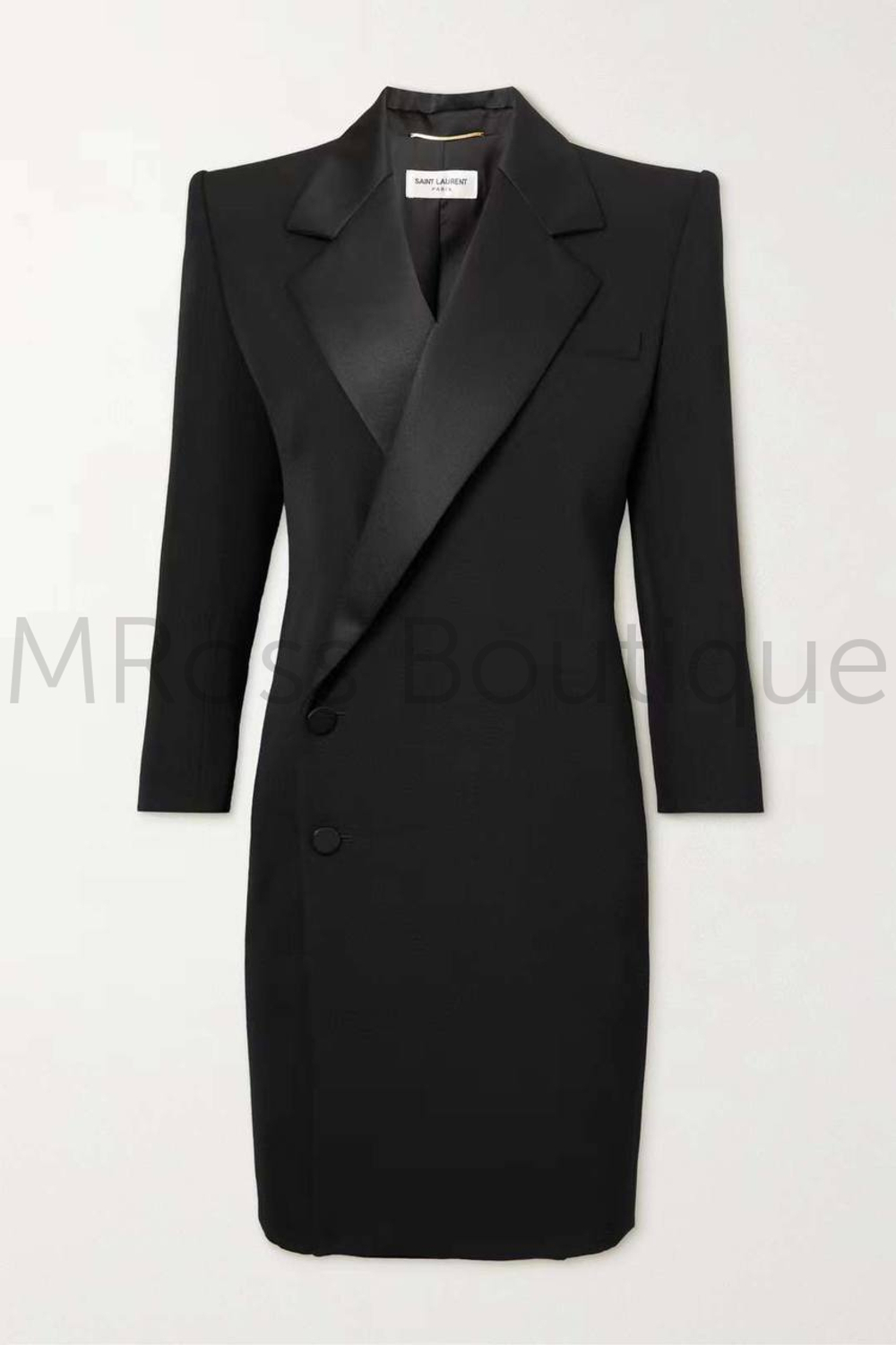 Двубортное платье пальто Saint Laurent премиум класса