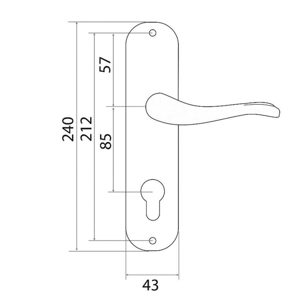 Ручка на планке Trodos, AL59/85-M CP, 204489, хром