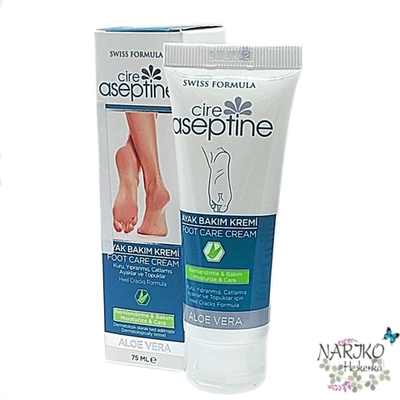 Крем для ног восстанавливающий с Алоэ Вера CIRE ASEPTIN Foot Care Cream, 75 мл.