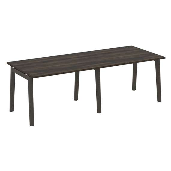 Onix Wood Стол переговорный (2 столешницы) OW.PRG-2.2 Дуб Мали/Дуб Темный/Металл Антрацит 2360*980*7