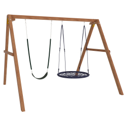 Деревянные качели с качелями гнездо 100 см и гибкими качелями