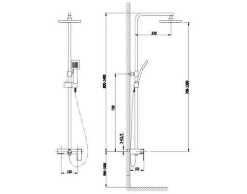 Душевая стойка Timo Selene SX-1041/00 chrome, 3-х режимная, хром
