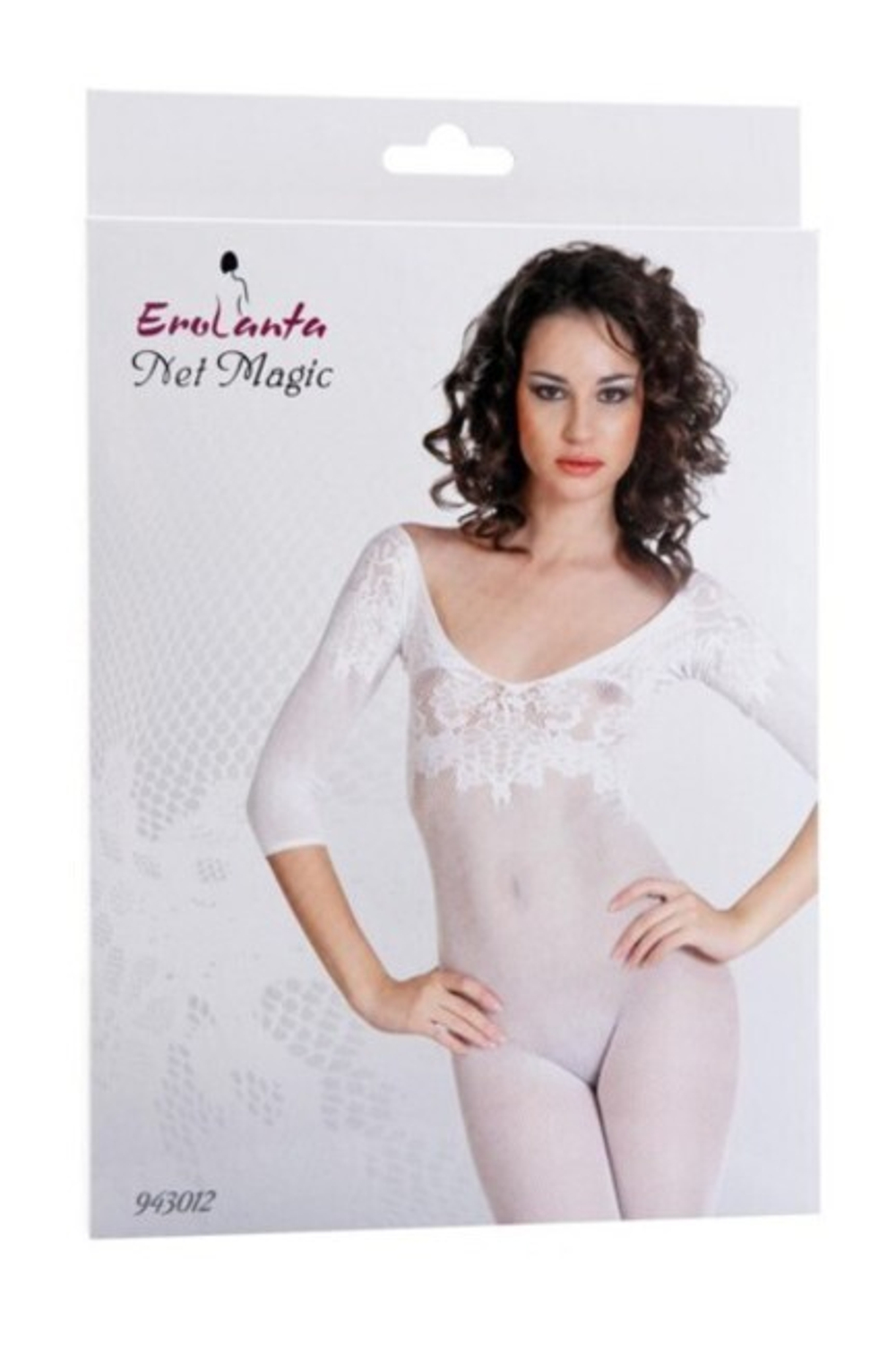 Белый комбинезон в сеточку с фантазийной вышивкой SL (42-46) (Цвет: белый)