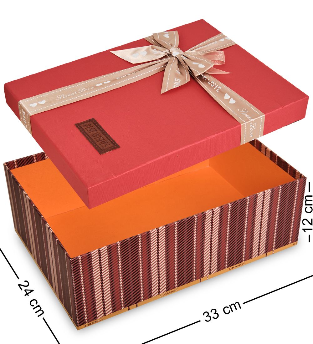 WG-76/3-A Коробка подарочная «Прямоугольник» цв.красный