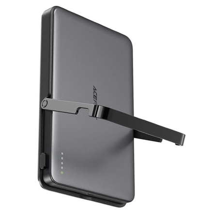 M16-5000 PD18W ultra-thin magnetic wireless charging power bank with stand
