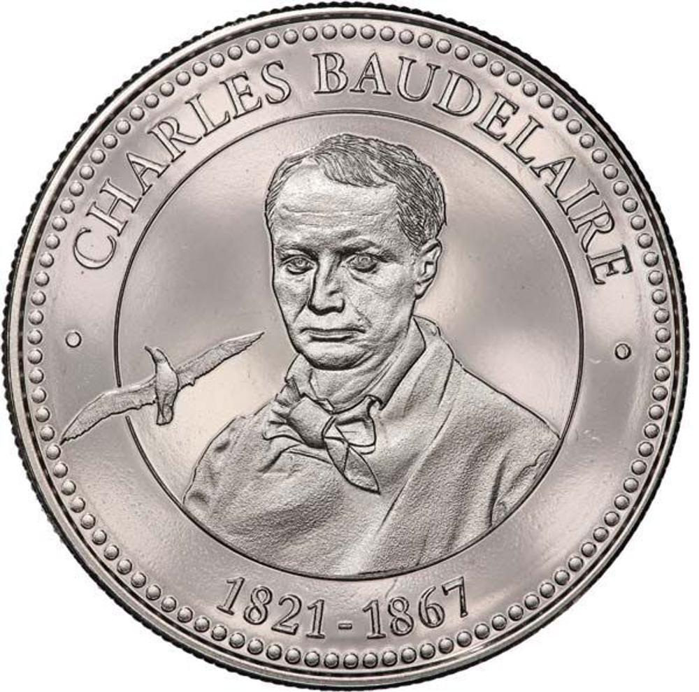 France, Charles Baudelaire Cupronickel Medal, Undated