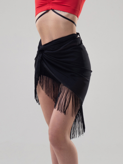 Lady scarf skirt, black