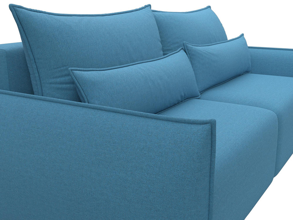 Диван прямой Лига-051 НПБ РОГОЖКА Амур 10 голубой