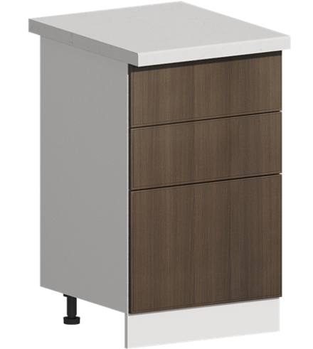 Кухня Модуль ШН3Я 500 Графит / Дуб французский