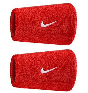 Напульсник теннисный Nike Swoosh Double-Wide 2P - university red/white