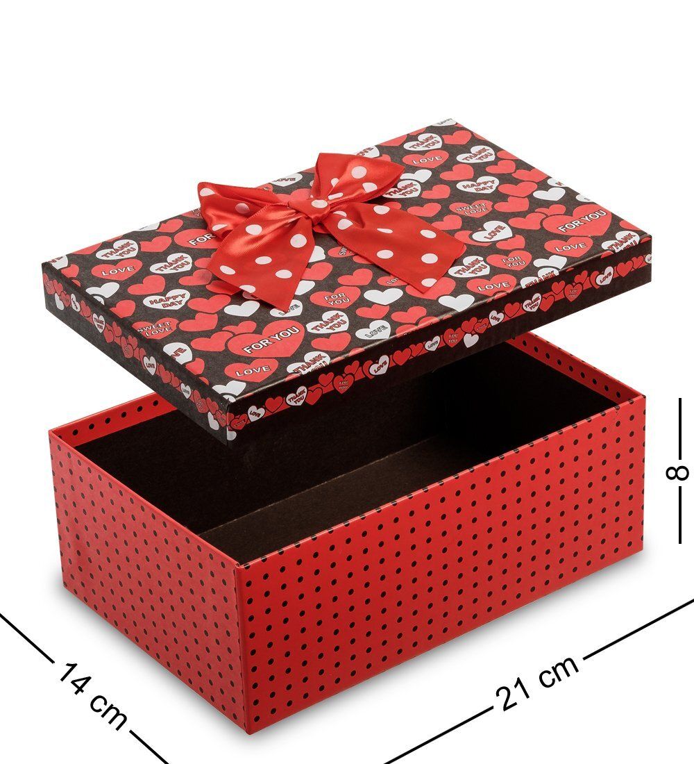 WG-14/2-A Коробка подарочная «Прямоугольник» цв.красн./черн.