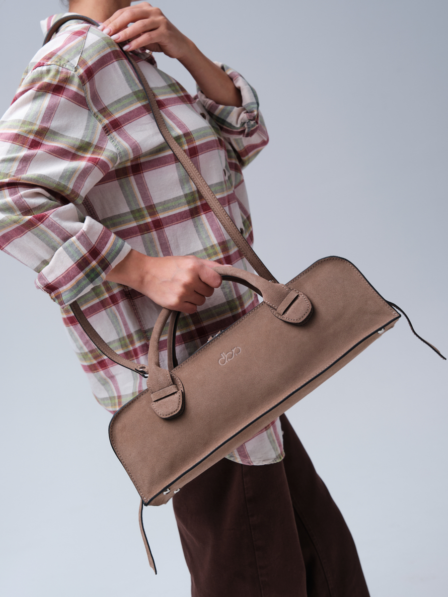 Сумка багет Doxie DBR 31157 серо-коричневый