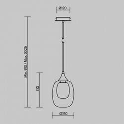 Подвесной светильник Maytoni Aura MOD016PL-01BS1