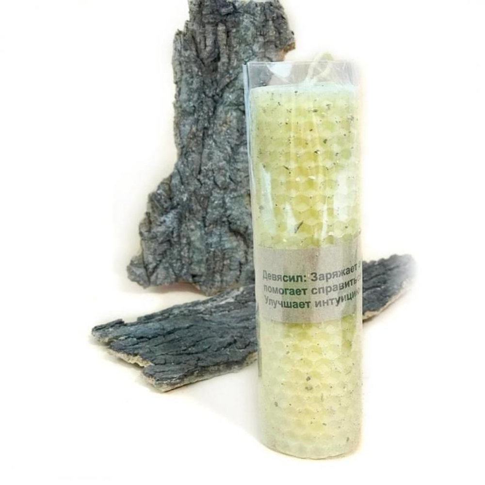 Свеча из вощины с Девясилом 13 см