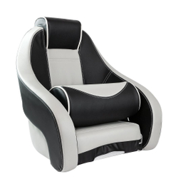 Кресло с болстером Stingray, обивка винил, цвет черный/серый