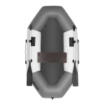 Лодка надувная для рыбалки Тонар Бриз 190 с веслами серый