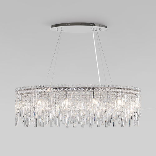 Умная подвесная люстра с хрусталем 60159/10 хром