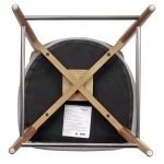 Стул полубарный Bradex Home Lucas 3 серый букле ножки цвета орех