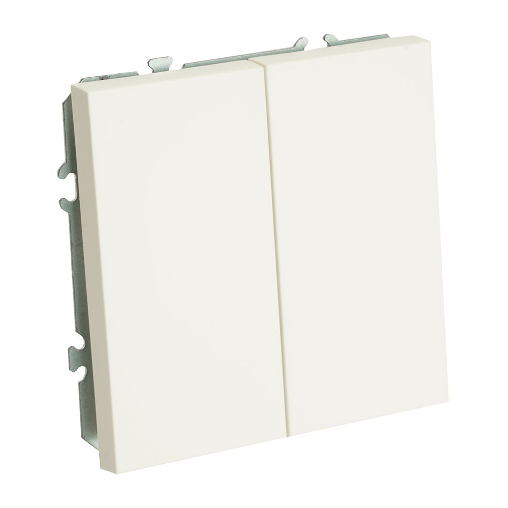 Переключатель перекрестный 2-клавишный (механизм), STEKKER, 250В, 10А, серия Эмили, RSW10-5111-01, белый фарфор, soft touch 50162