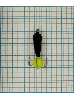 Мормышка вольфрамовая "Черт с петлей-длинный"