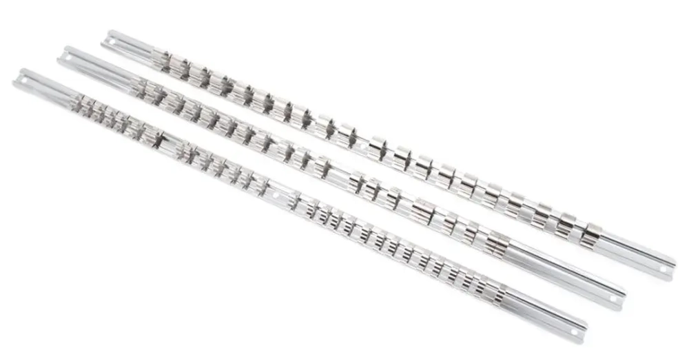 Планка-держатель для 12 головок 1/4'' (L-200мм) RockForce##Rock FORCE RF-819212