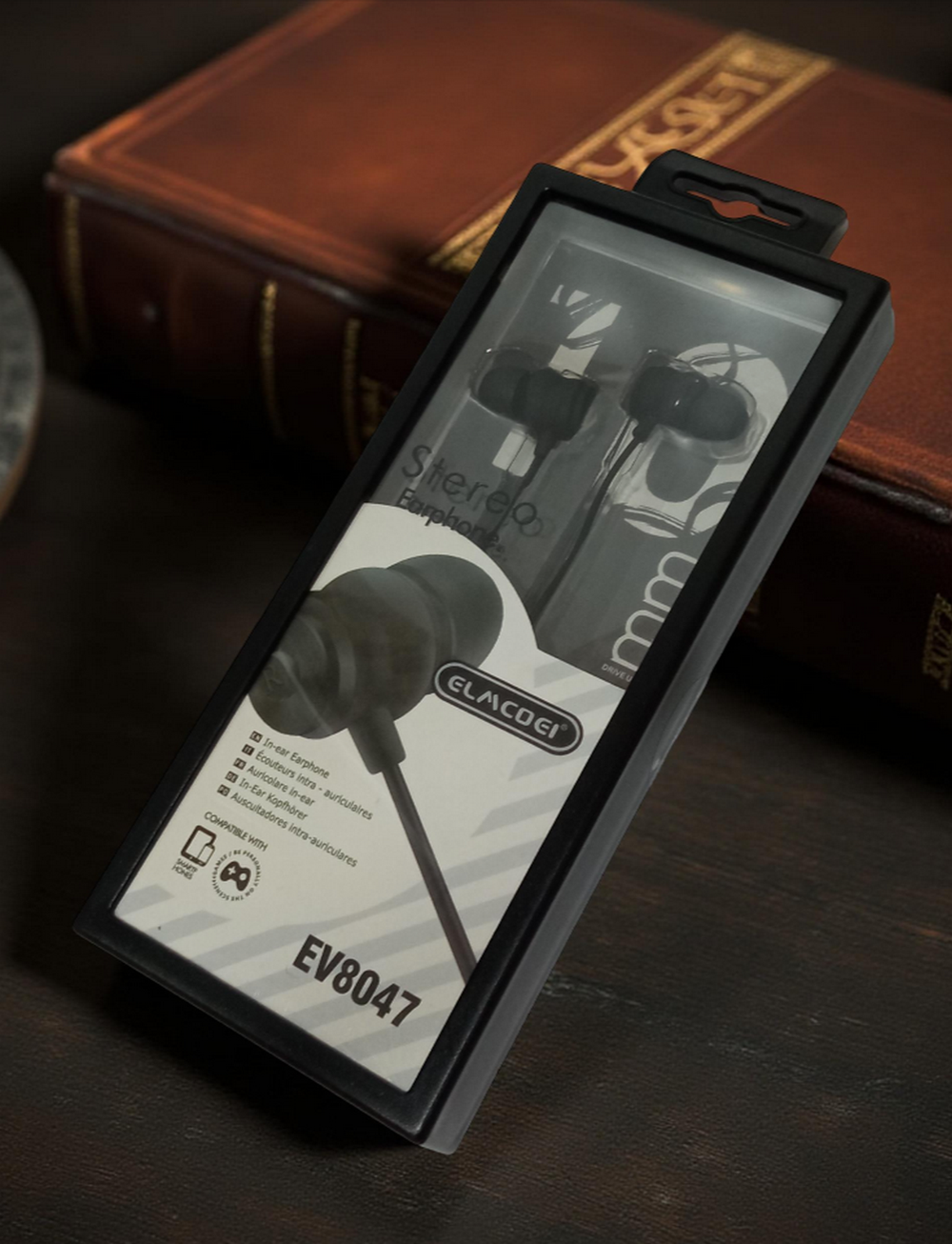 Наушники проводные Stereo Elmcoei (микрофон/Jack 3.5мм.)