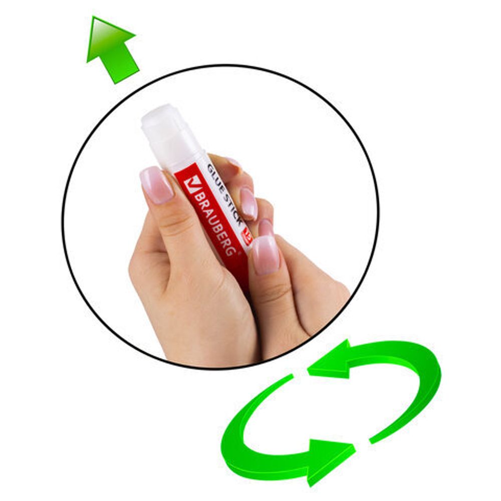 Клей-карандаш "2+1 обесцвечивающийся" BRAUBERG 15 г, 3 штуки на блистере, 229474