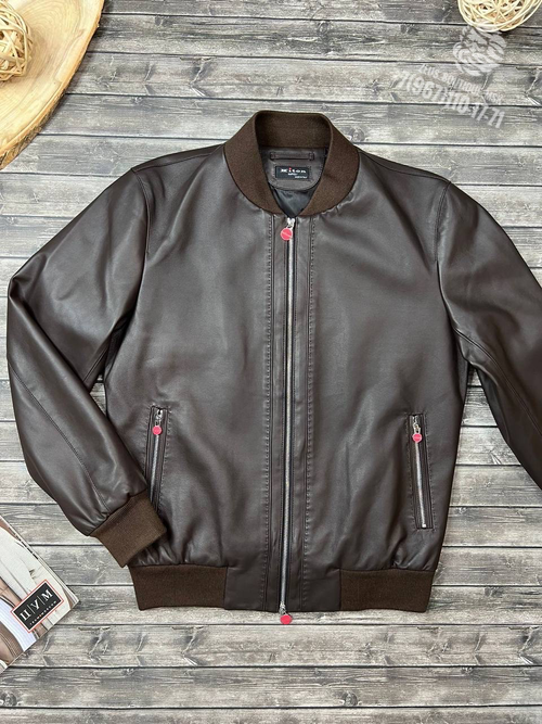 Кожаный бомбер Kiton